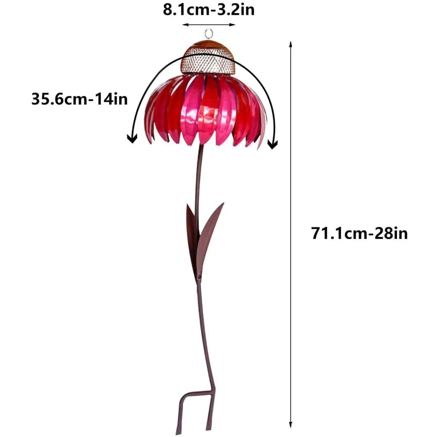 Metal Flower Hanging Bird Feeder Garden Decoration Humming Bird Feeder Pet Food Dispenser Pet Accessories Corridor Balcony Decor
