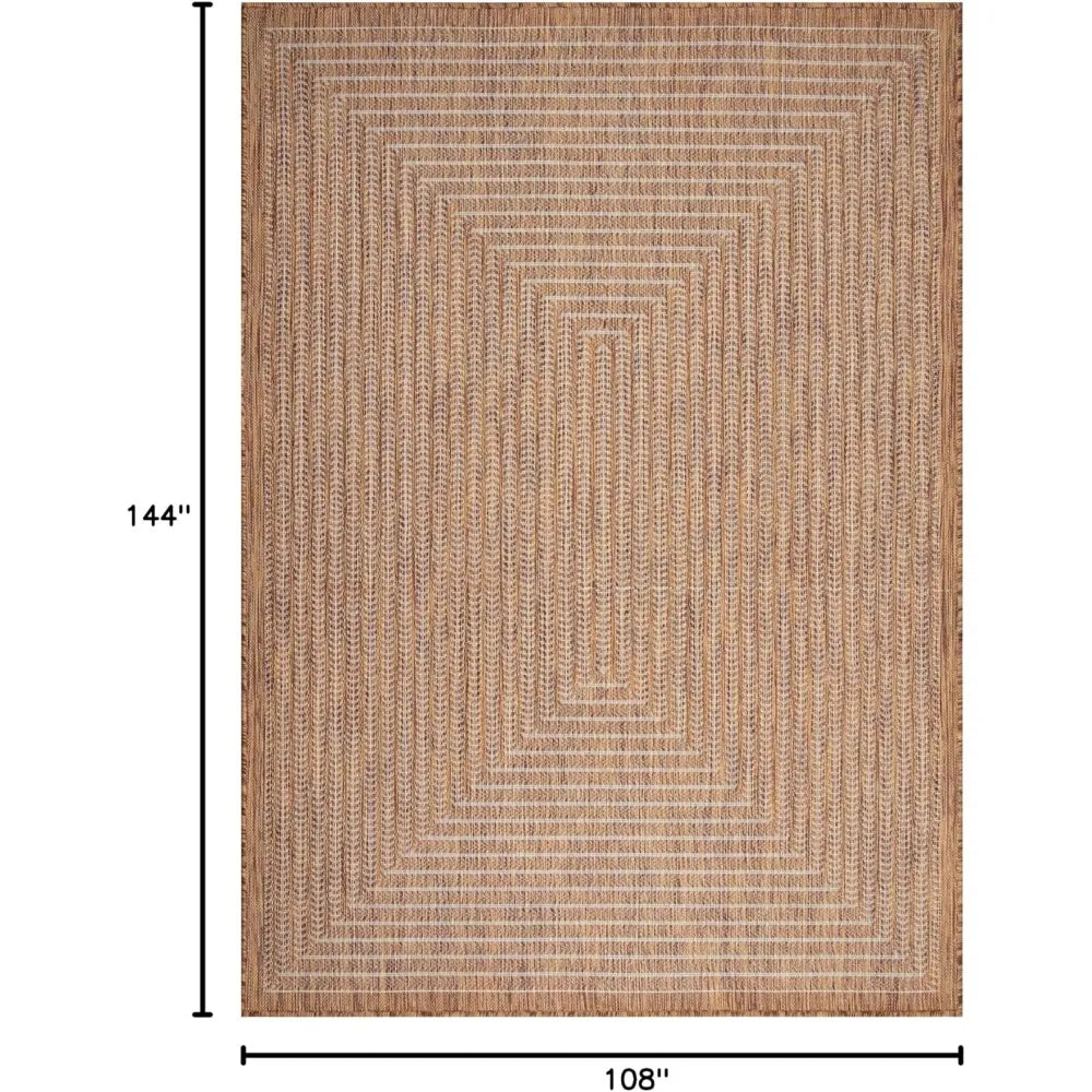 Outdoor Area Rug, Weather Resistant, Easy To Clean, Stain Resistant Floor Mat for Dining Room, Backyard, Deck, Outdoor Carpet