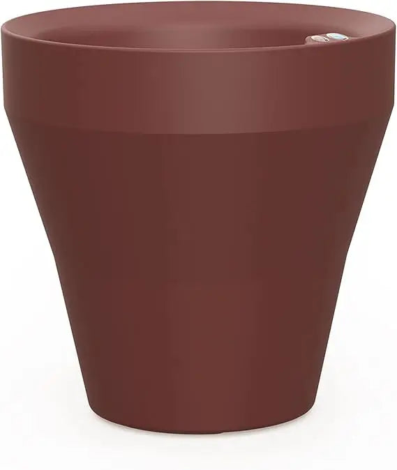 Crescent Garden Rim TruDrop Planter, Self-Watering Plant Pot, 18-Inch (Caviar Black)