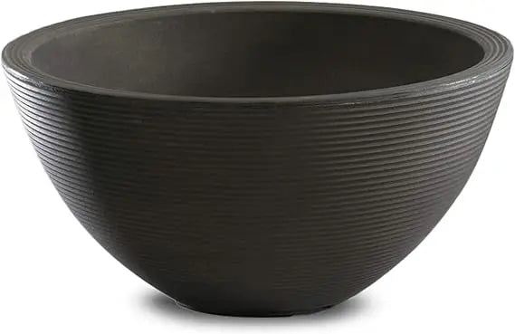 Crescent Garden Delano Planter, Double-Walled Plant Pot, 26-Inch (Old Bronze)