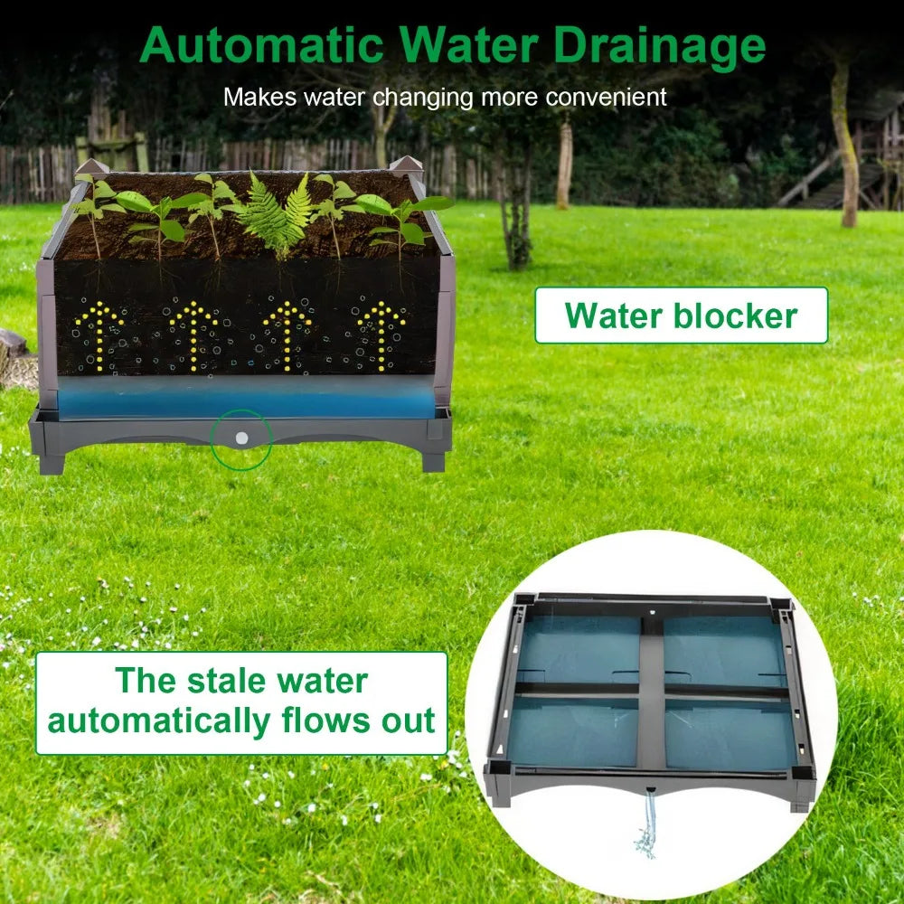 Raised Garden Bed Planter for Outdoor Plants Plastic Planters Box Elevated Garden Boxes Plant Pots
