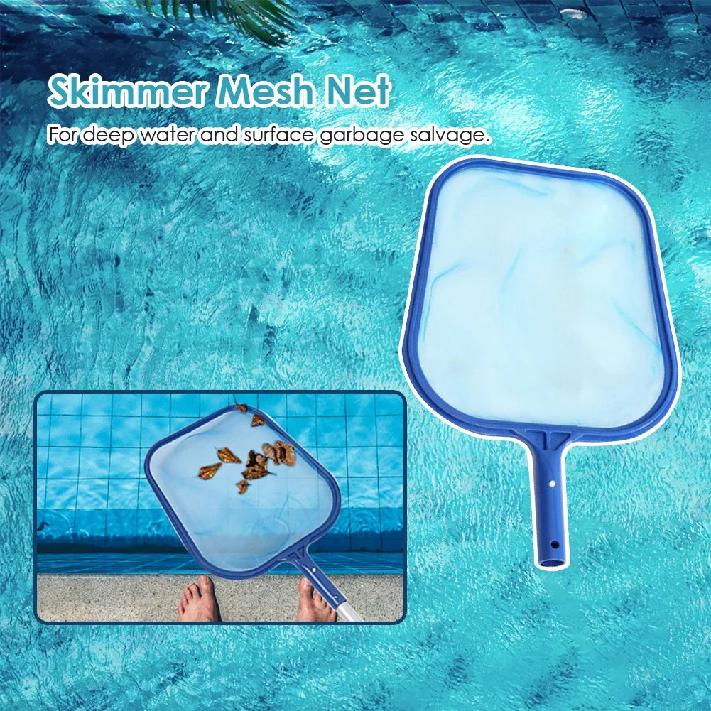 Swimming Pool Cleaner Supplies Professional Heavy Duty Pool Leaf Rake Fine Mesh Frame Net Swimming Pool Cleaning Leaf Skim Net