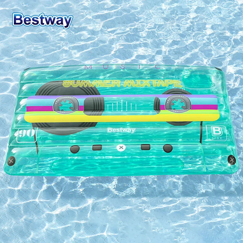 Bestway 43649 1PC 【Not Inflatable Shipping】 Inflatable Floating Pool Chair Bed, Inflatable Float, Inflatable Floating