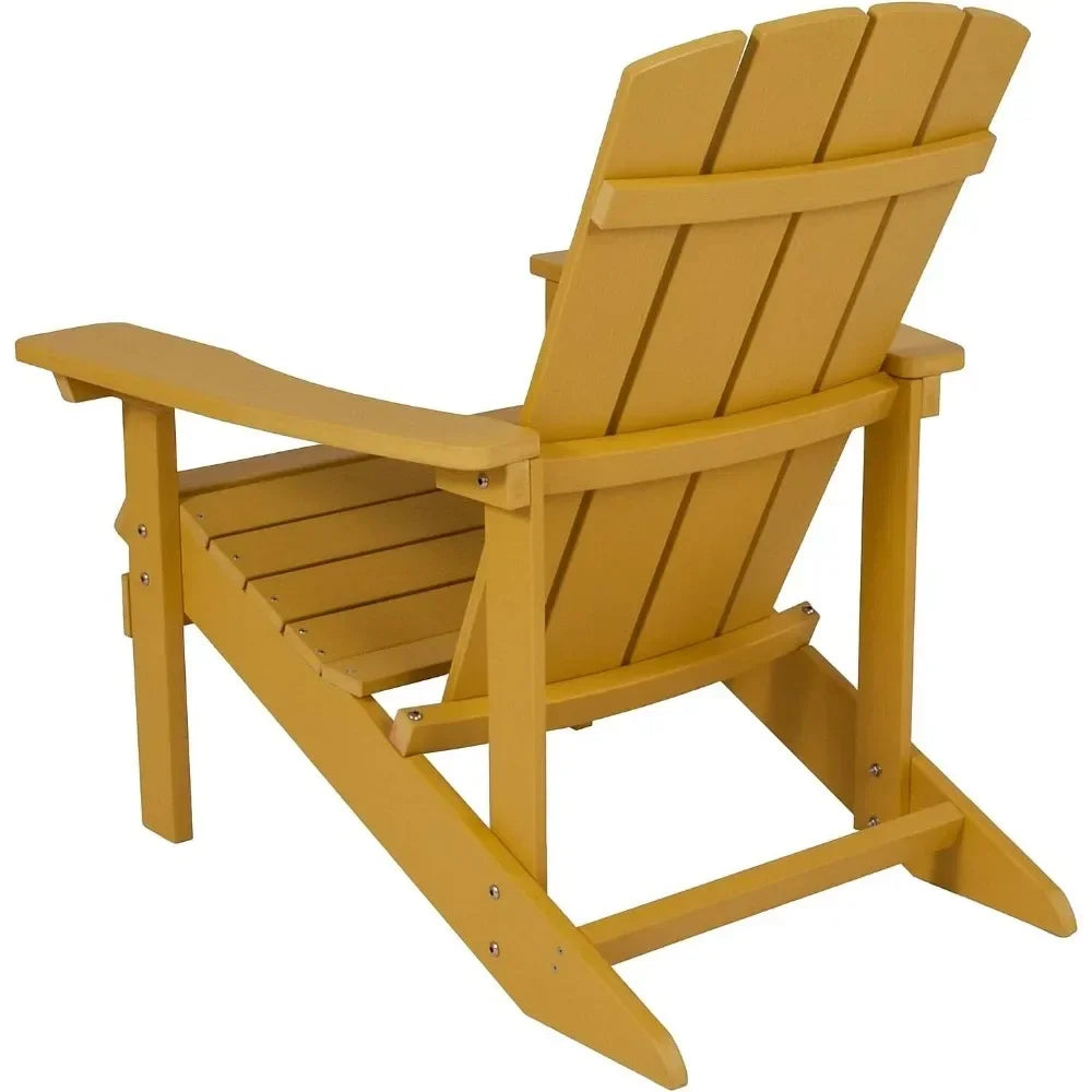 Commercial Grade Indoor/Outdoor Adirondack Chair, Weather Resistant Durable Poly Resin Deck and Patio Seating