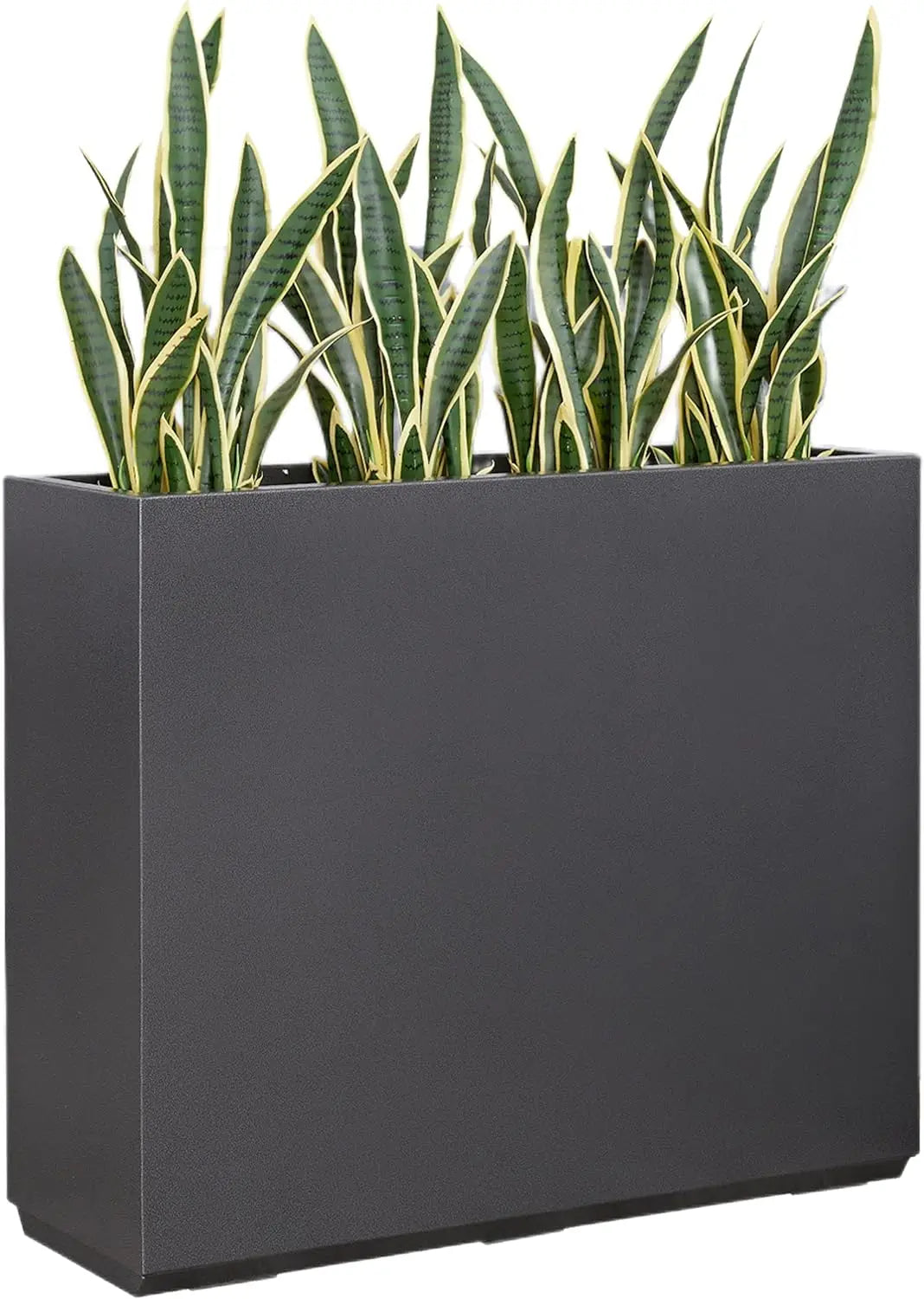 Metallic Heavy Planter for Outdoor Plants, 38Lx10Wx30H Inches Tall and Long Metal Divider Planter Box, Outdoor Planter