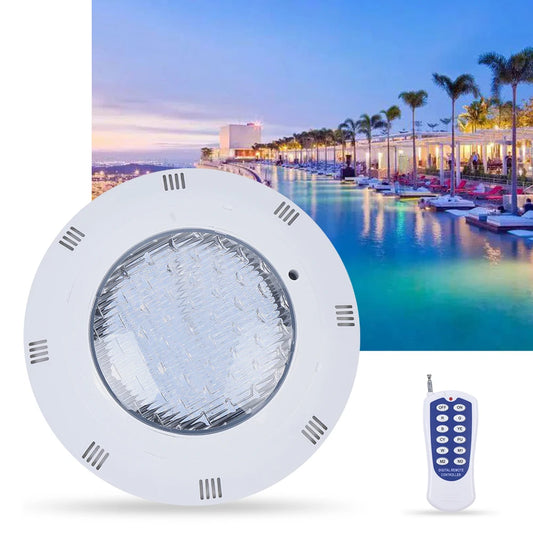 RGB LED Pool Light, 25W 2000LM, Remote Control, IP68 Waterproof, Adjustable Colors, Energy-Efficient for Bright and Safe Pool Li