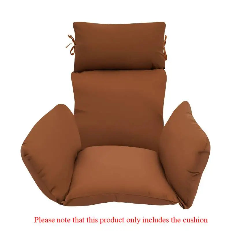 Thicken Hanging Egg Chair Cushion Detachable Hanging Basket Chair Cushion Egg Chair Cushion with Headrest for Patio Garden
