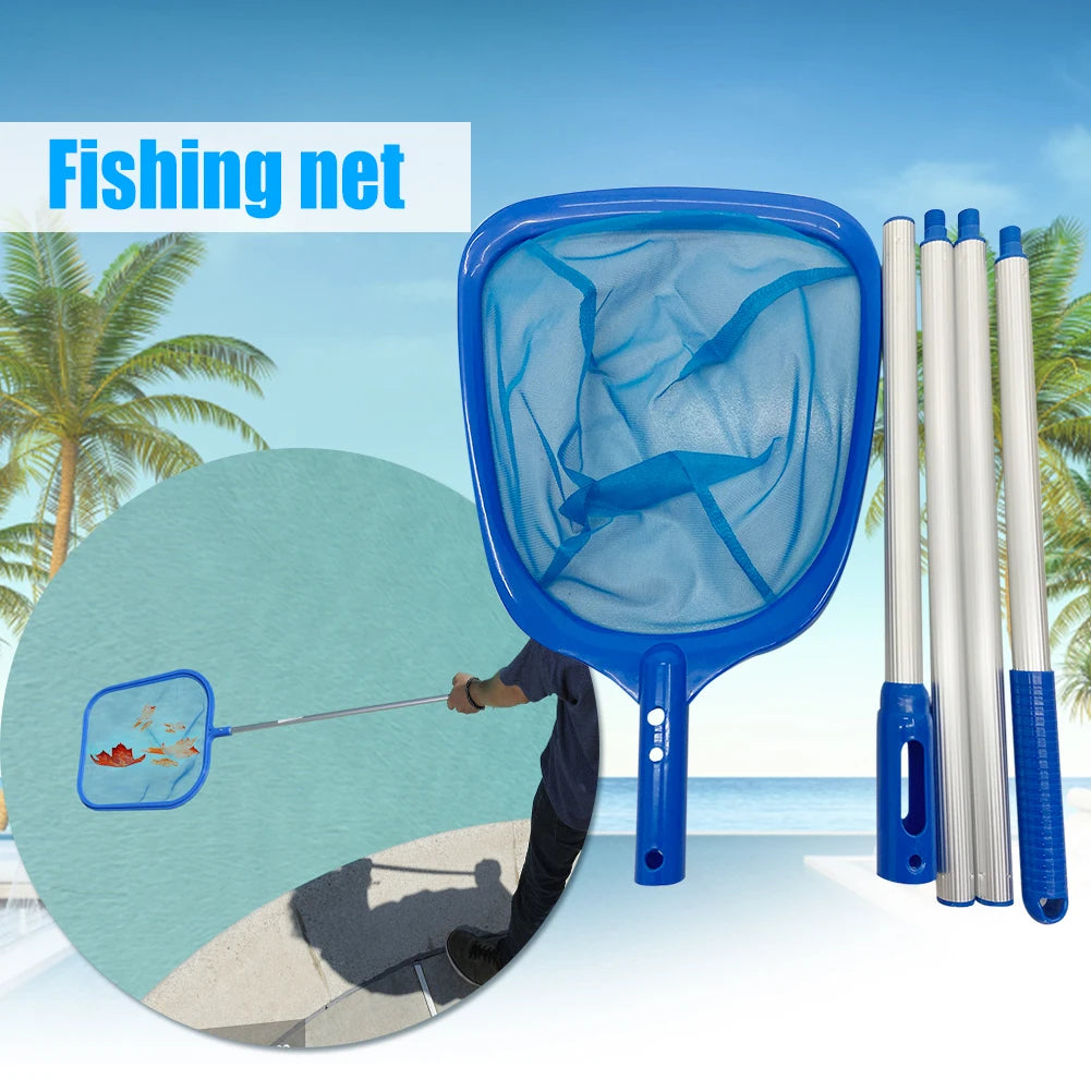 Swimming Pool Skimmer Net Telescopic Swimming Pool Net Leaf Skimmer Detachable  Multifunctional Debris Tools Accessories
