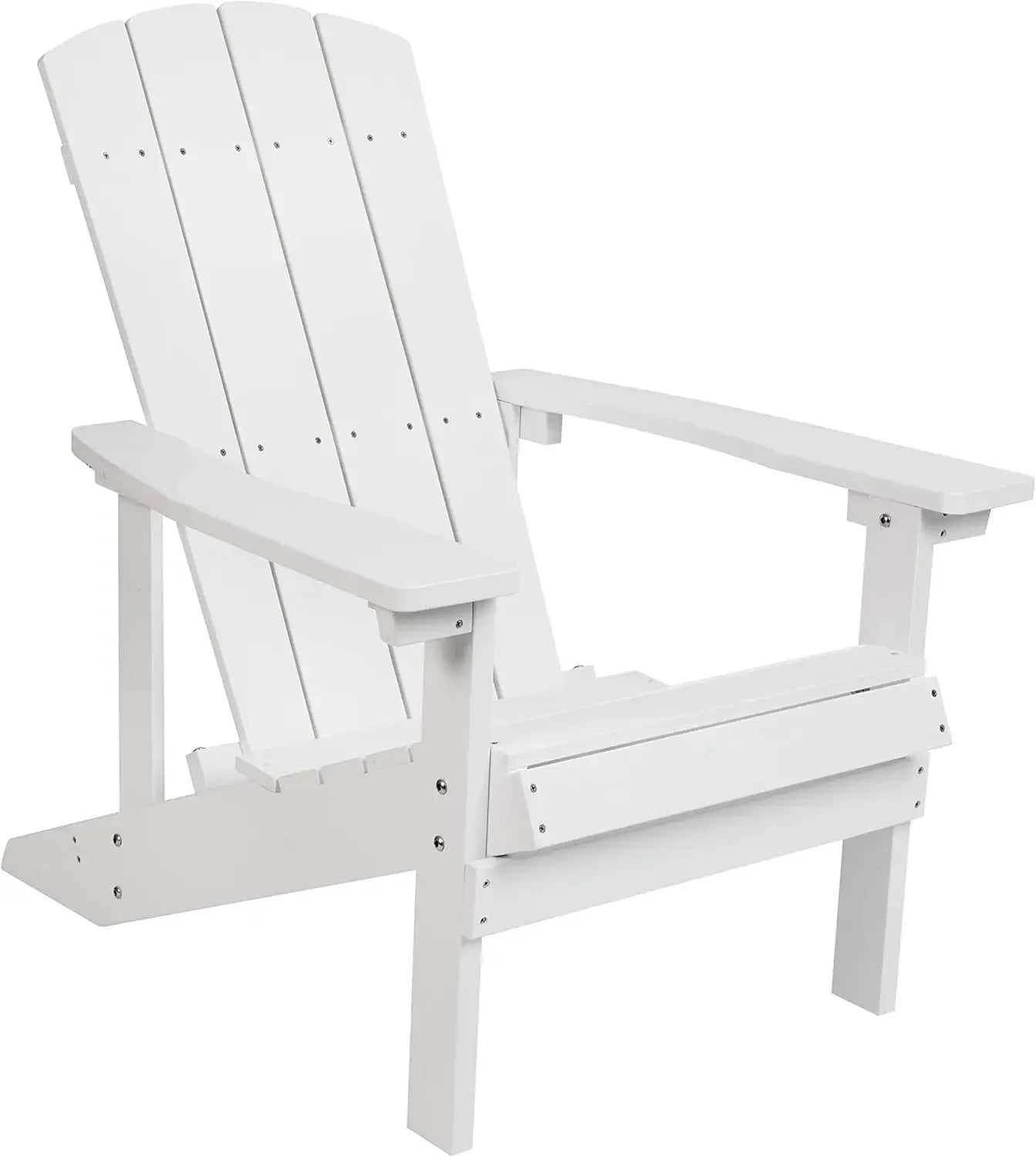 Commercial Grade Indoor/Outdoor Adirondack Chair, Weather Resistant Durable Poly Resin Deck and Patio Seating