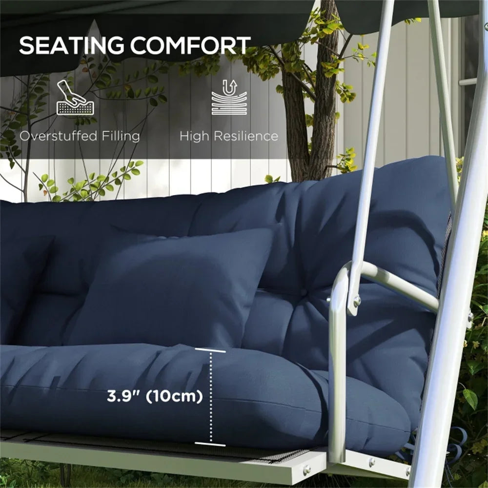 Breathable Swing Bench Pad Waterproof Outdoor Bench Seat Cushion with Thick Cotton Filling Sunproof Long for Furniture for Beds