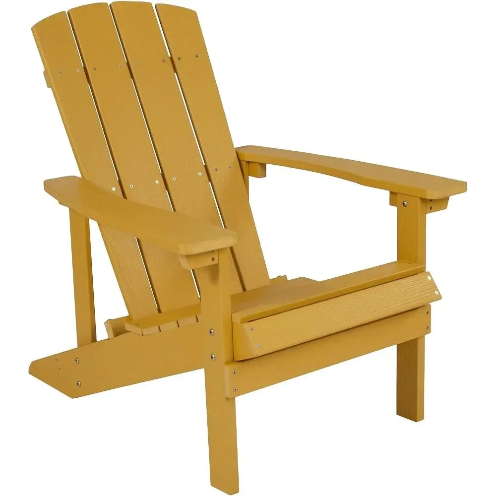 Commercial Grade Indoor/Outdoor Adirondack Chair, Weather Resistant Durable Poly Resin Deck and Patio Seating