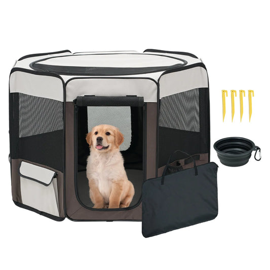 Foldable Pet Playpen 36 inch Portable Dog Playpen Crate Kennel for Cat