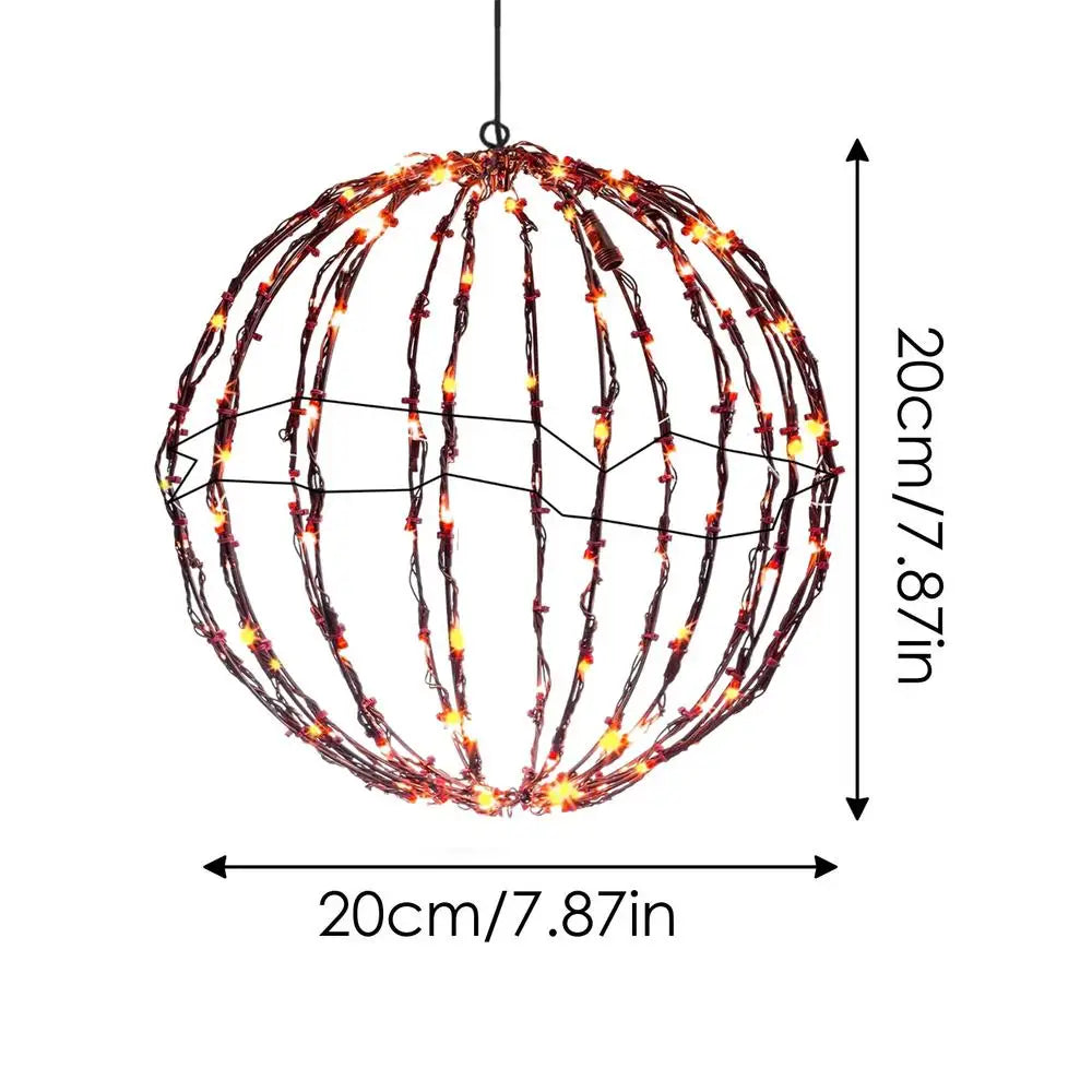 Festival Outdoor Decor LED Lights Rattan Ball String Lights Home Garden Christmas Tree Hanging Lamp Wedding Decoration