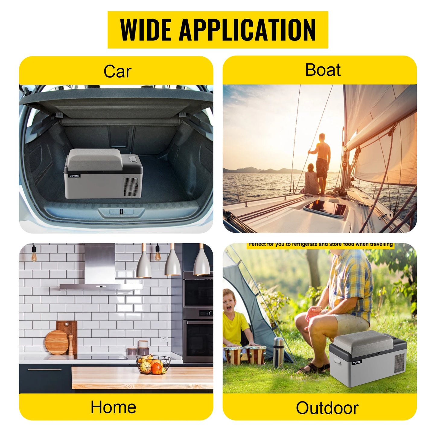 SucceBuy 20L22L35L45L55L Car Refrigerator Mini Fridge Freezer Portable Compressor Cooler 12/24V DC 110-240V Ice Box for Camping