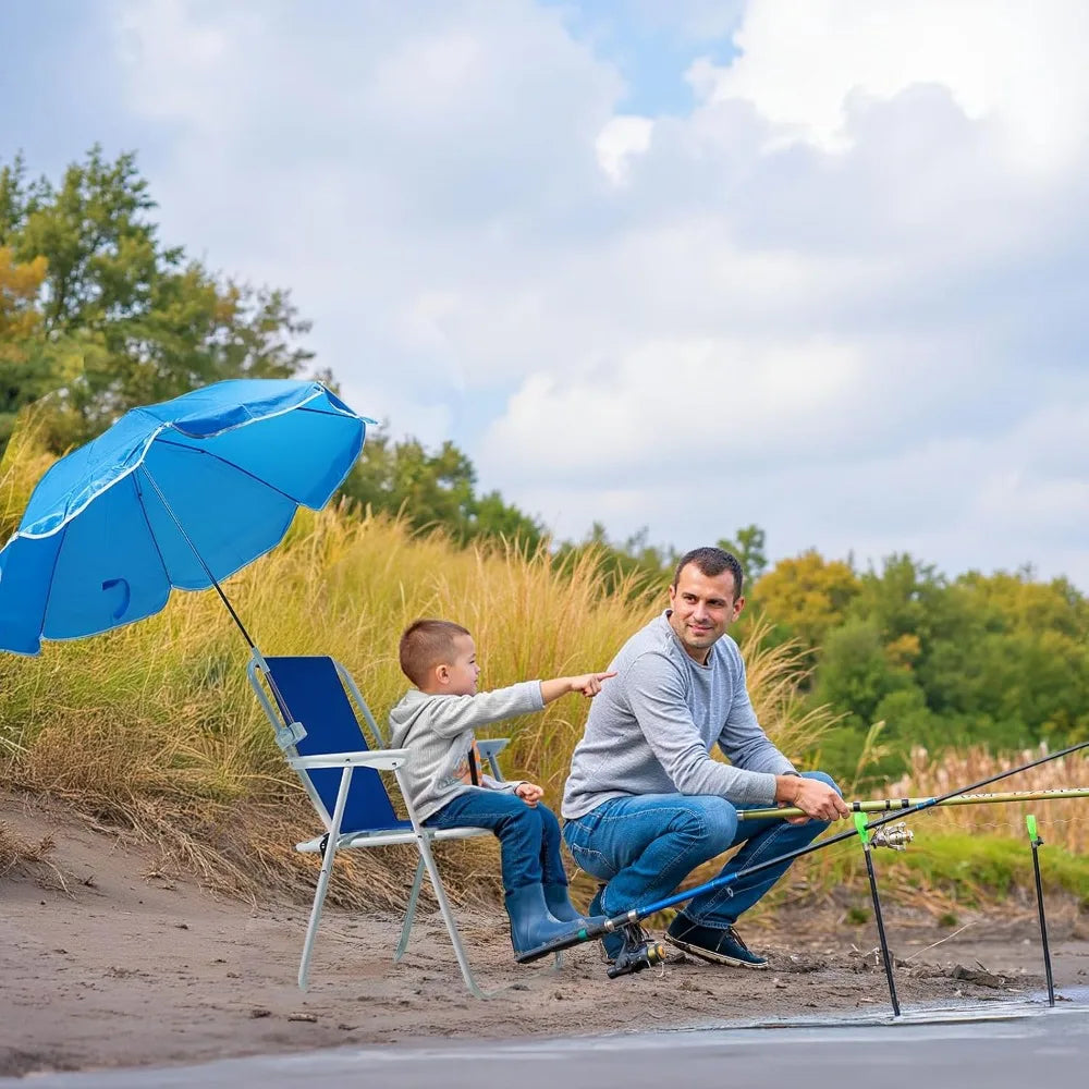 Beach Chair with Umbrella, 2 Pack Beach Chair with 360° Canopy Shadefor Adults，Camping Chairs for Camping, Pool