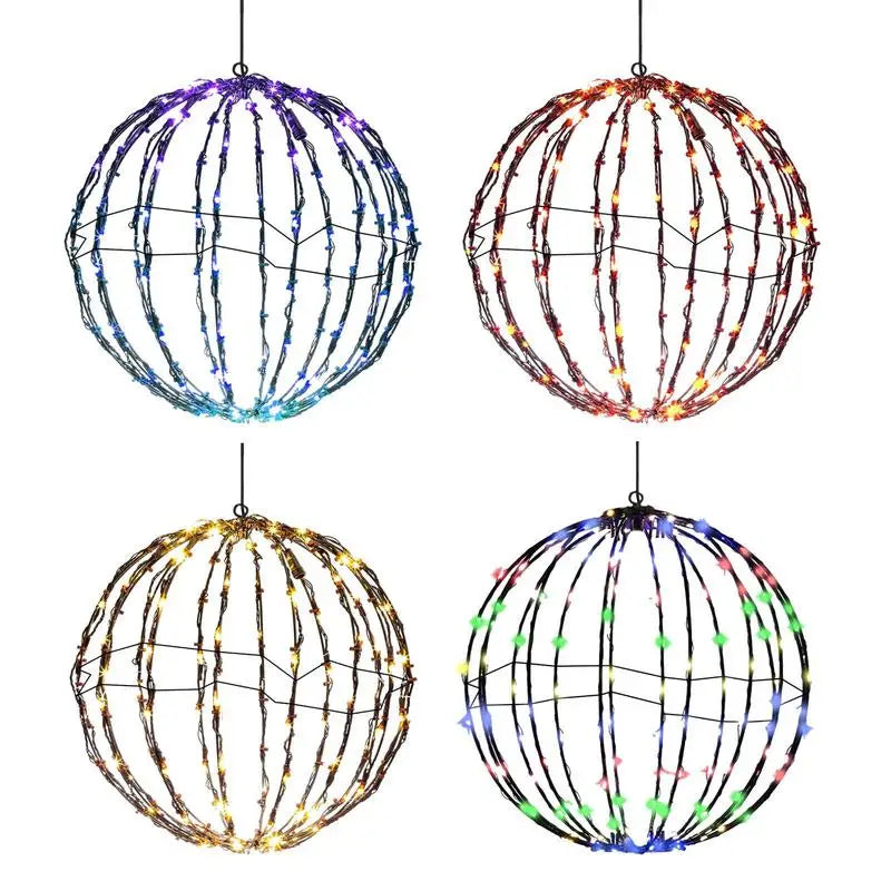 Festival Outdoor Decor LED Lights Rattan Ball String Lights Home Garden Christmas Tree Hanging Lamp Wedding Decoration