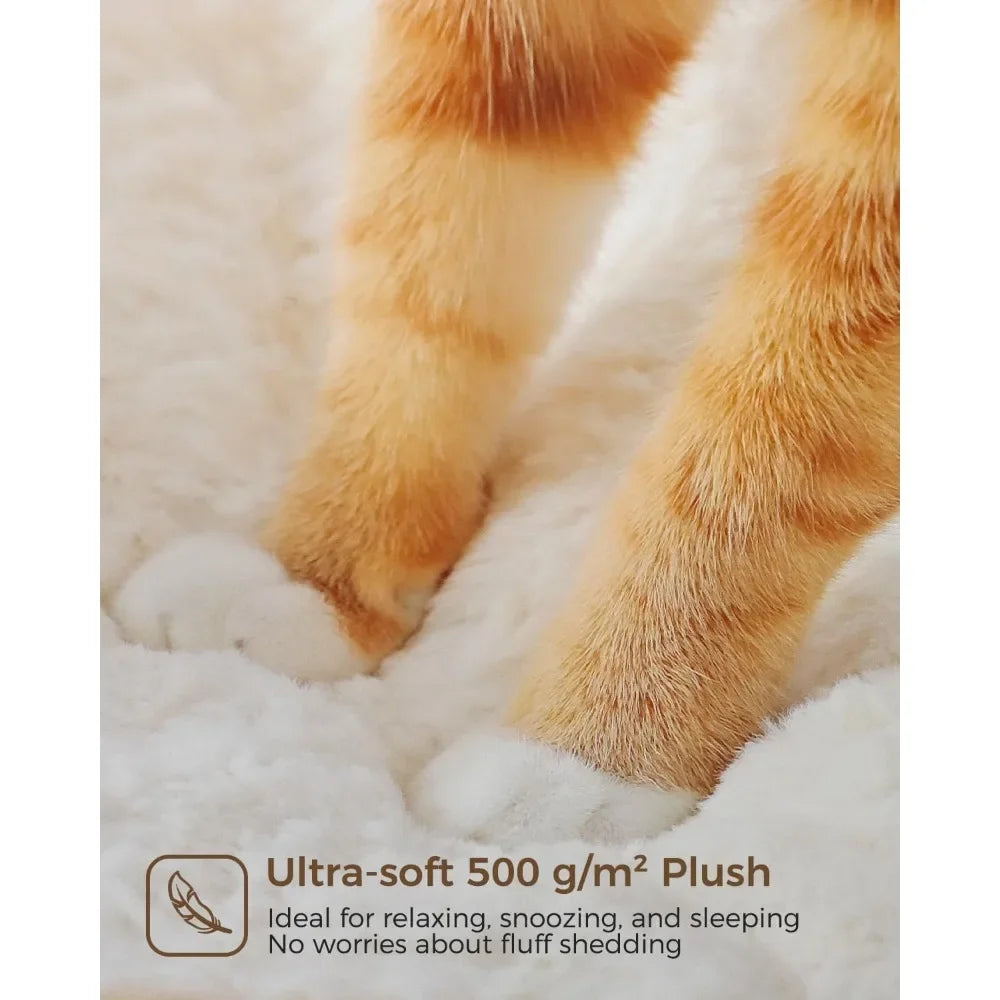 Modern Cat Tree for Large Cats, Wood Cat Tower for Indoor Cats, Real Branch Luxury Cat Furniture with Super Large Cozy Condo