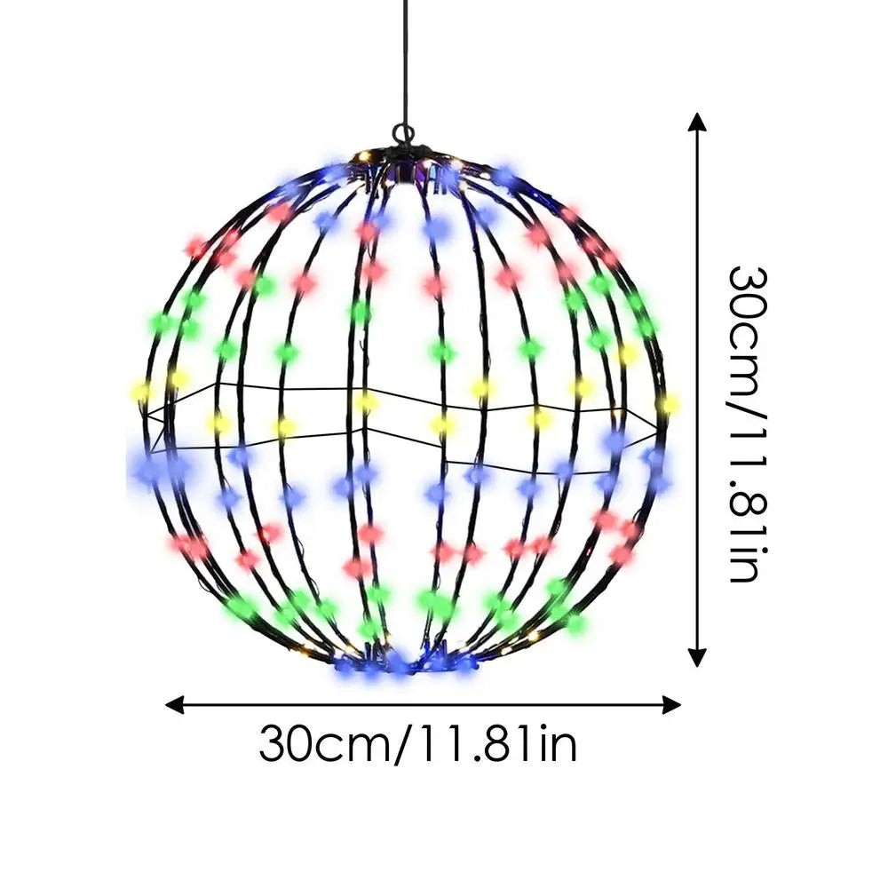 Festival Outdoor Decor LED Lights Rattan Ball String Lights Home Garden Christmas Tree Hanging Lamp Wedding Decoration