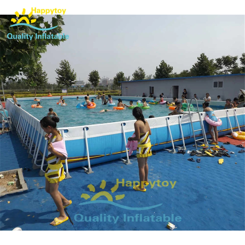Giant Outdoor Portable PVC Above Ground Pool / Adult Swimming Frame Pool For Adult