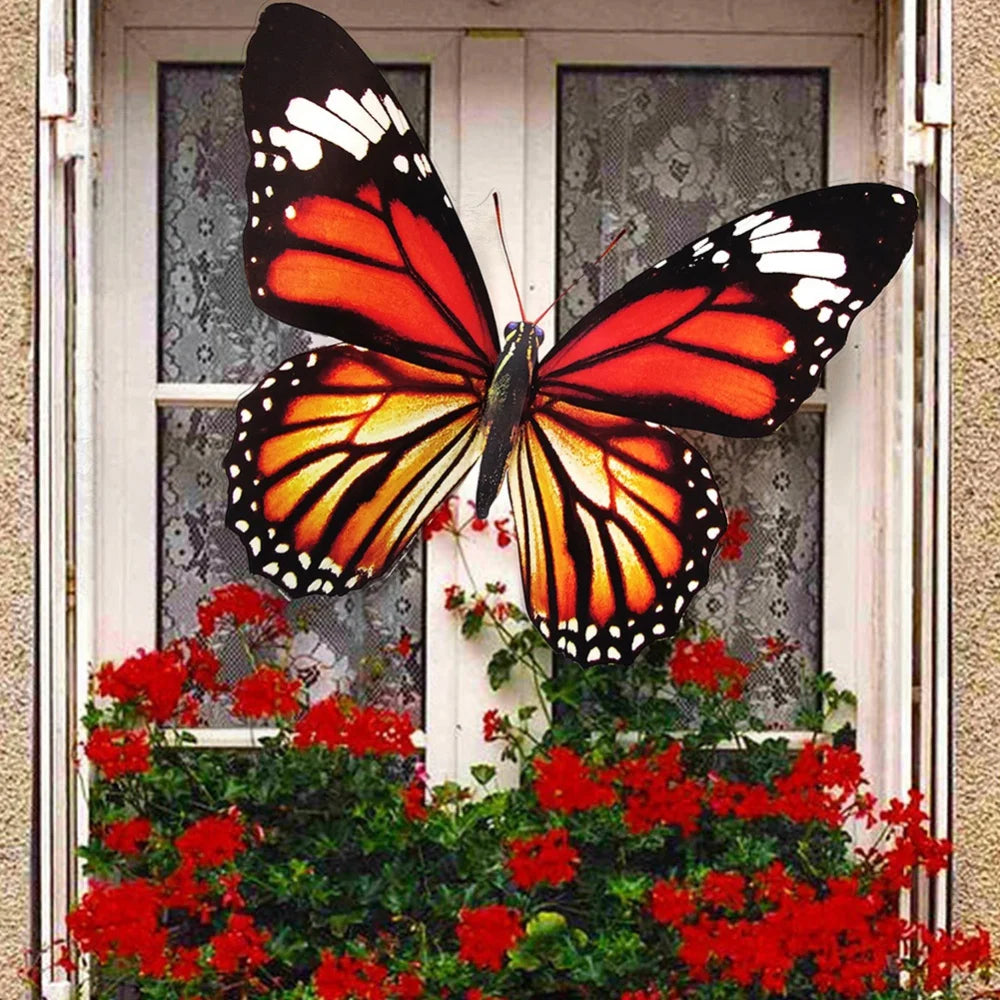 Butterfly Wall Decoration Simulation Insect Decorations Garden Art PVC Hanging Hanging Decorations