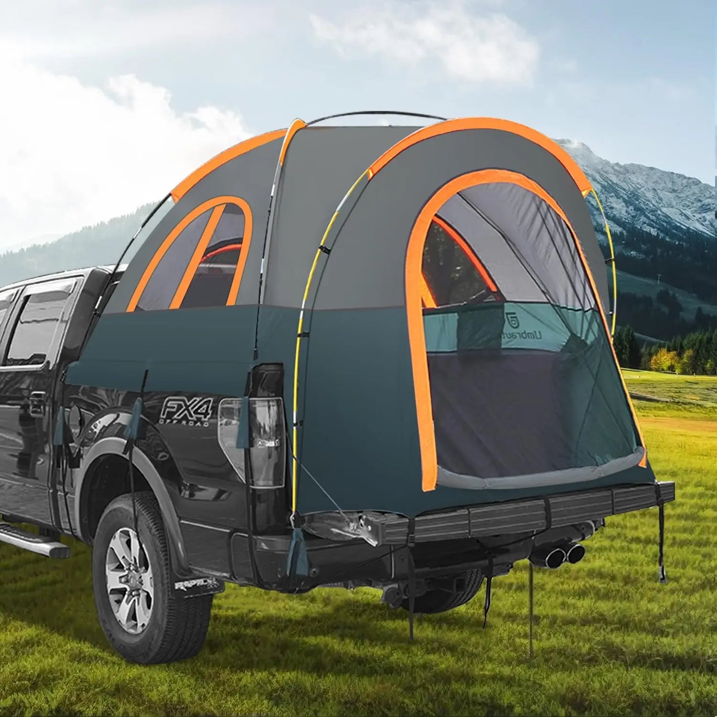 Truck Bed Tent PU3000mm RainProtection Pickup Truck Tents, Easy Set-up For 2 Person, Fits Full Size Short Bed, 5.5-5.8ft/ 6.4-6.