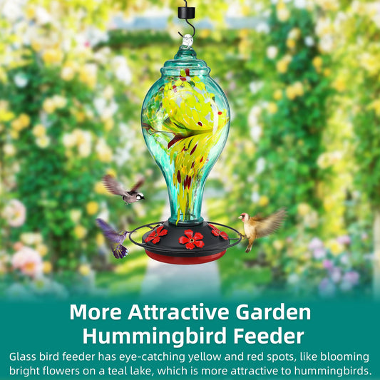 Hummingbird Water Feeder Bird Feeder Ant-Proof Hook Painted Glass Feeder