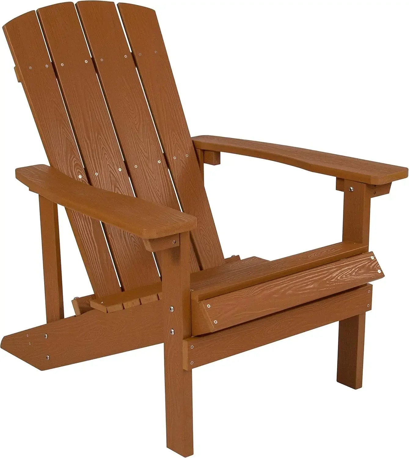Commercial Grade Indoor/Outdoor Adirondack Chair, Weather Resistant Durable Poly Resin Deck and Patio Seating