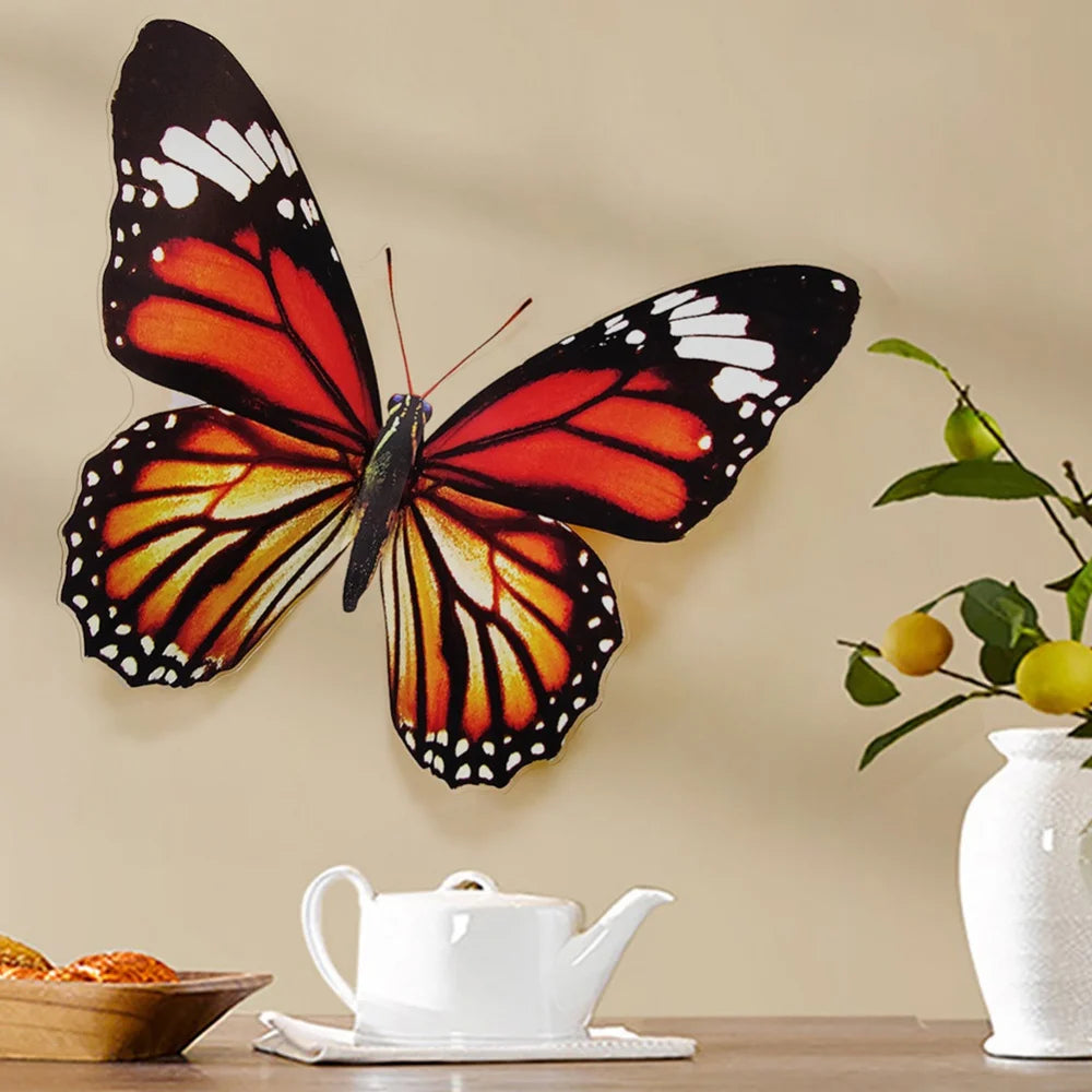 Butterfly Wall Decoration Simulation Insect Decorations Garden Art PVC Hanging Hanging Decorations
