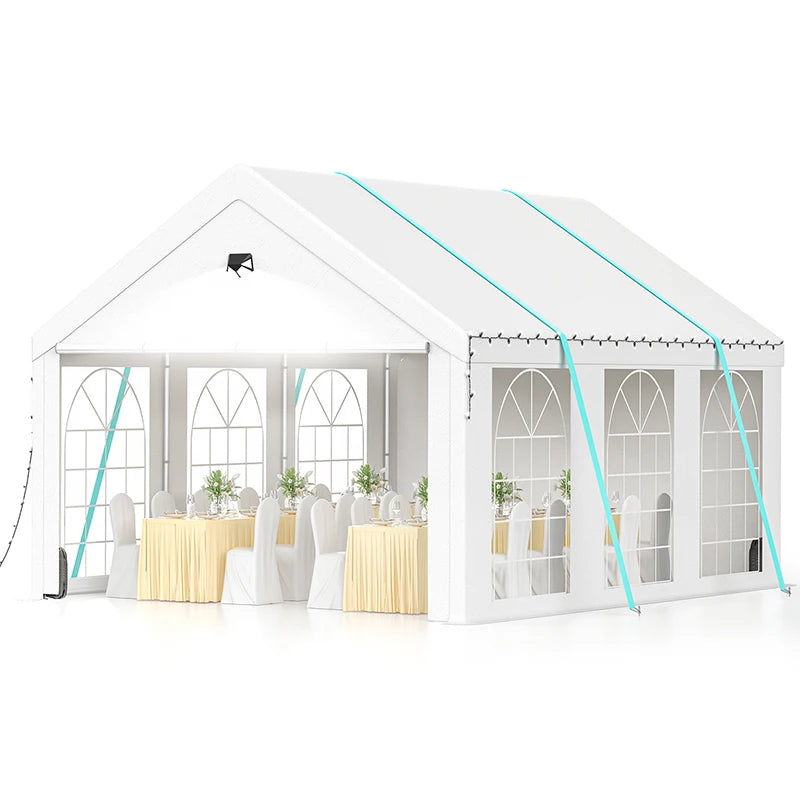 Sannwsg Party Tent- 10x20FT Heavy Duty Canopy Tent with Removable sidewals,outdoor Waiterpro Patio camping Gazebo sheter,perect