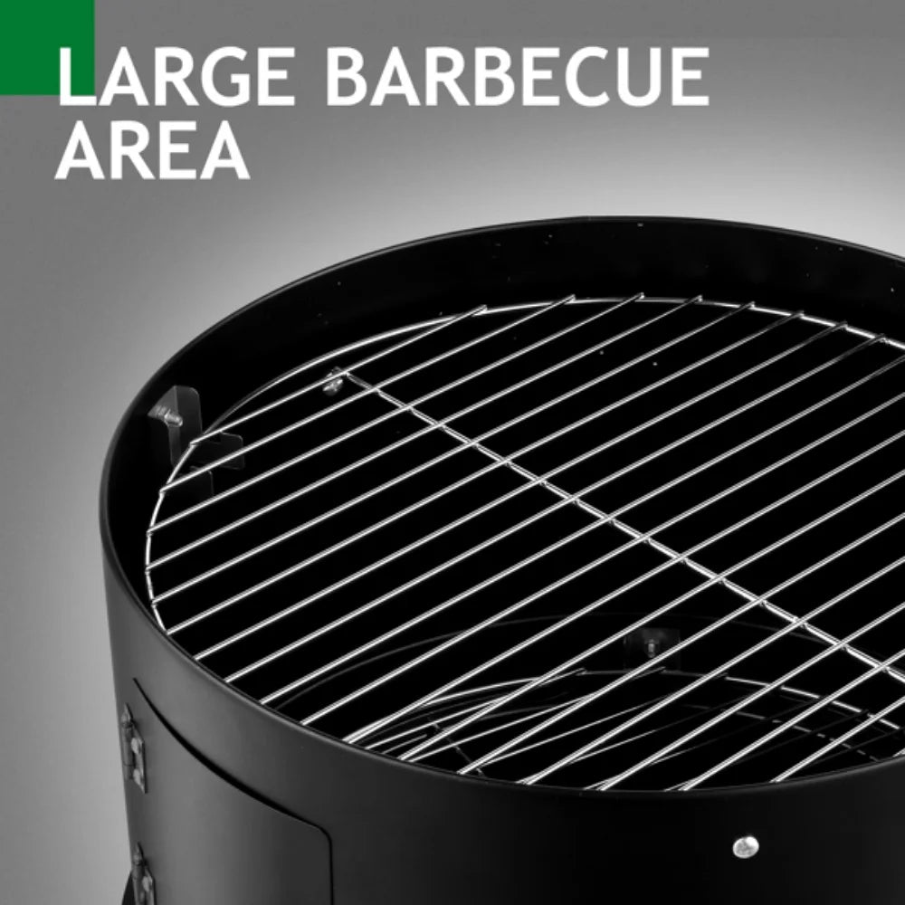 Vertical Charcoal Smoker Portable Outdoor Grill Cooker with Built-in Thermometer for Outdoor Backyard Cooking Grilling Camping