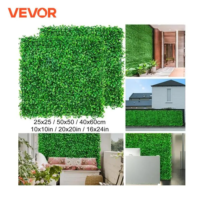 SucceBuy Artificial Plant Wall Decoration Boxwood Hedge Wall Panel Decor Fake Plants Grass Backdrop Wall Privacy Hedge Screen