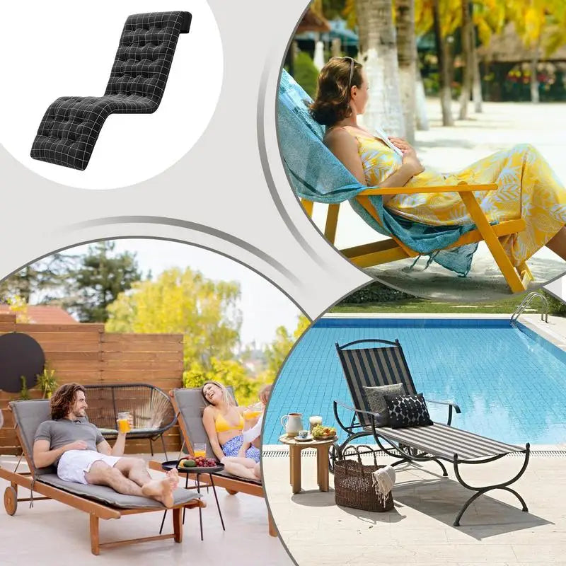 Lawn Chair Cushions Lawn Furniture Cushions Elastic Recliner Pad Breathable Patio Seat Cushions Chair Seat Pads For Indoor