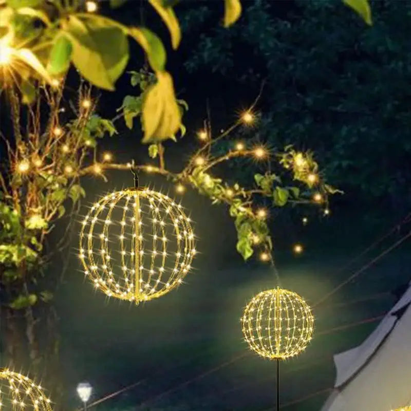 Festival Outdoor Decor LED Lights Rattan Ball String Lights Home Garden Christmas Tree Hanging Lamp Wedding Decoration