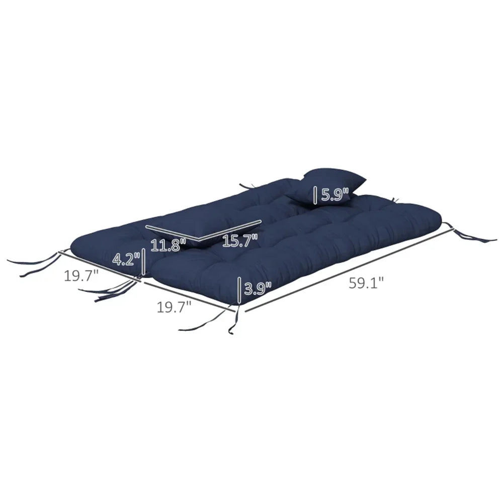 Breathable Swing Bench Pad Waterproof Outdoor Bench Seat Cushion with Thick Cotton Filling Sunproof Long for Furniture for Beds