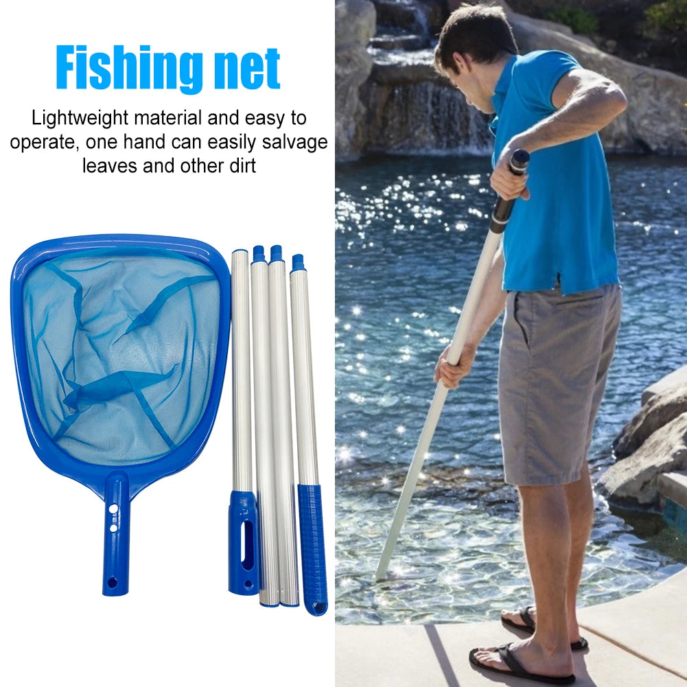 Swimming Pool Skimmer Net Telescopic Swimming Pool Net Leaf Skimmer Detachable  Multifunctional Debris Tools Accessories