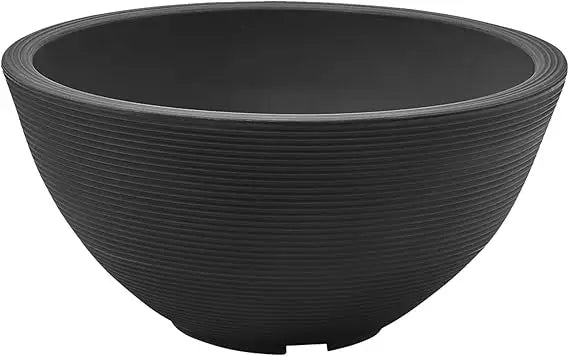 Crescent Garden Delano Planter, Double-Walled Plant Pot, 26-Inch (Old Bronze)