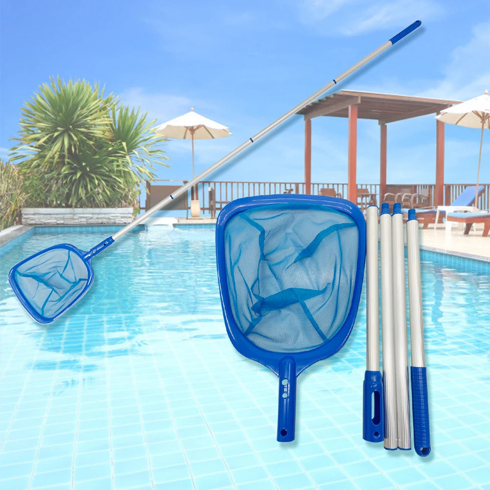 Swimming Pool Skimmer Net Telescopic Swimming Pool Net Leaf Skimmer Detachable  Multifunctional Debris Tools Accessories