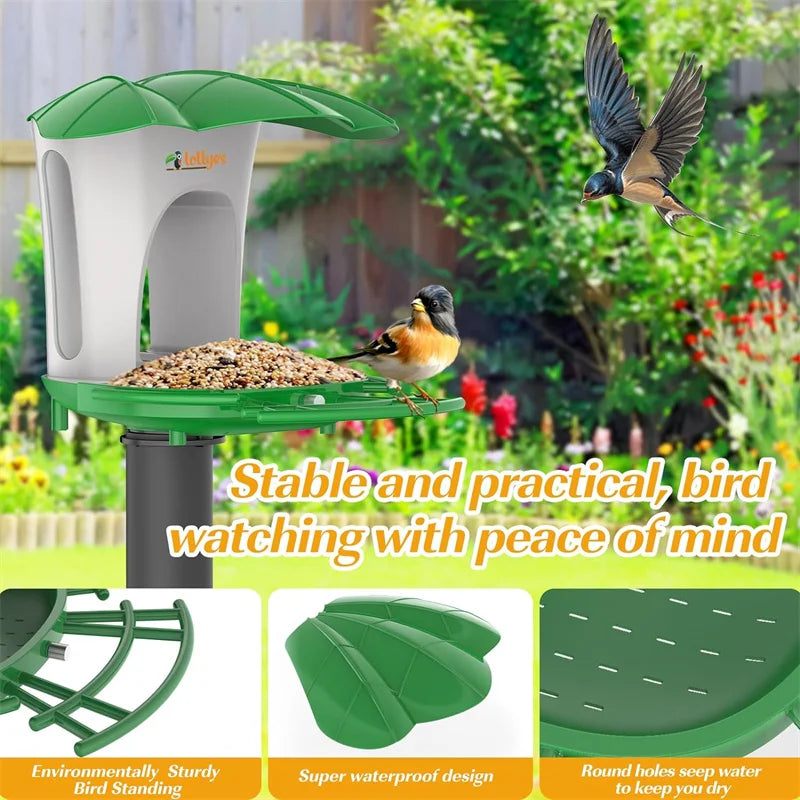 Bird Feeders Outdoors Birdhouse Feeder Wild Bird Seed Outside Feeders and Garden Decoration Yard for Bird Watchers