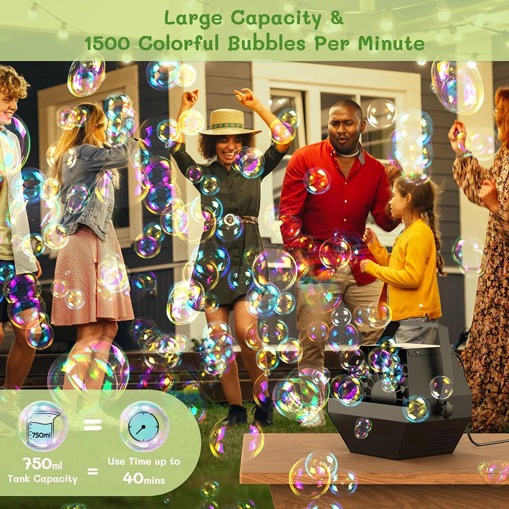 Automatic Bubble Machine Bubbles Maker Blower with Remote Control for Wedding Party Festivals Stage Novelly High Quality