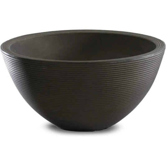 Crescent Garden Delano Planter, Double-Walled Plant Pot, 26-Inch (Old Bronze)