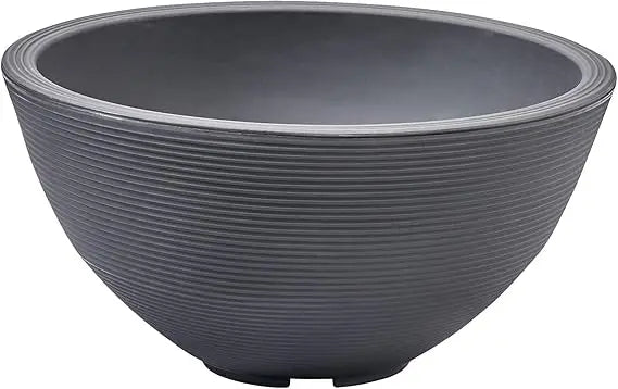 Crescent Garden Delano Planter, Double-Walled Plant Pot, 26-Inch (Old Bronze)