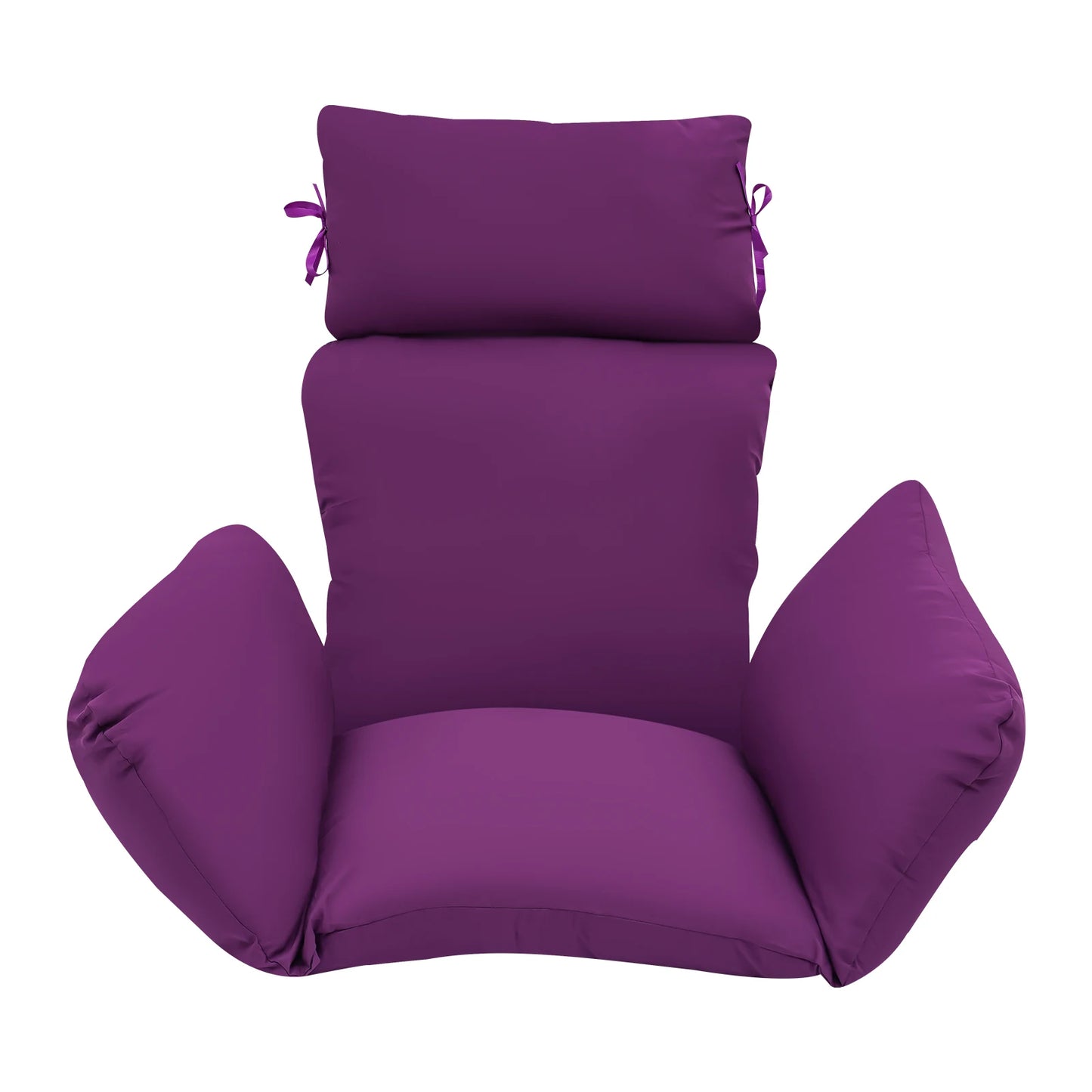 Thicken Hanging Egg Chair Cushion Detachable Hanging Basket Chair Cushion Egg Chair Cushion with Headrest for Patio Garden
