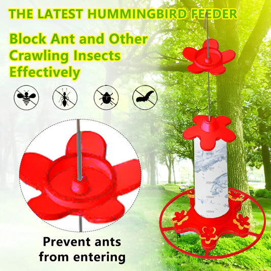 Hummingbird Water Feeders Hanging Garden Hummingbird Drinker Anti-ants Leakproof Easy To Clean Birds Feeding Supplies