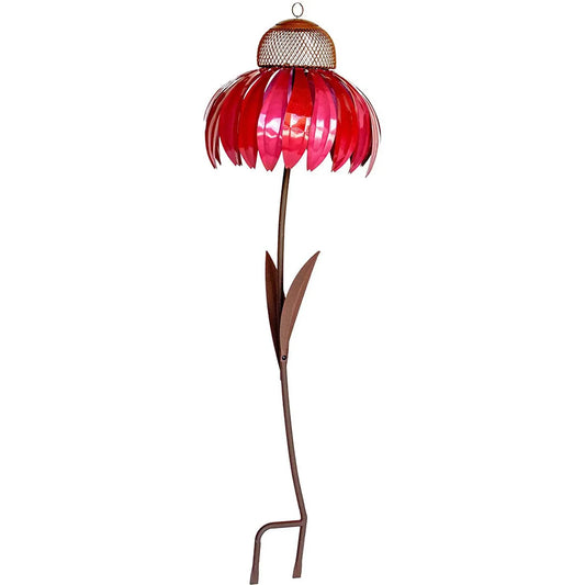 Metal Flower Hanging Bird Feeder Garden Decoration Humming Bird Feeder Pet Food Dispenser Pet Accessories Corridor Balcony Decor