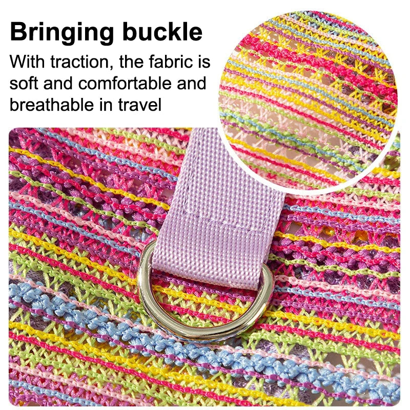 Multicolor Knit Mesh Vest For Dogs & Cats - Breathable Pet Clothing For Teddy, Bichon, And Small Breeds
