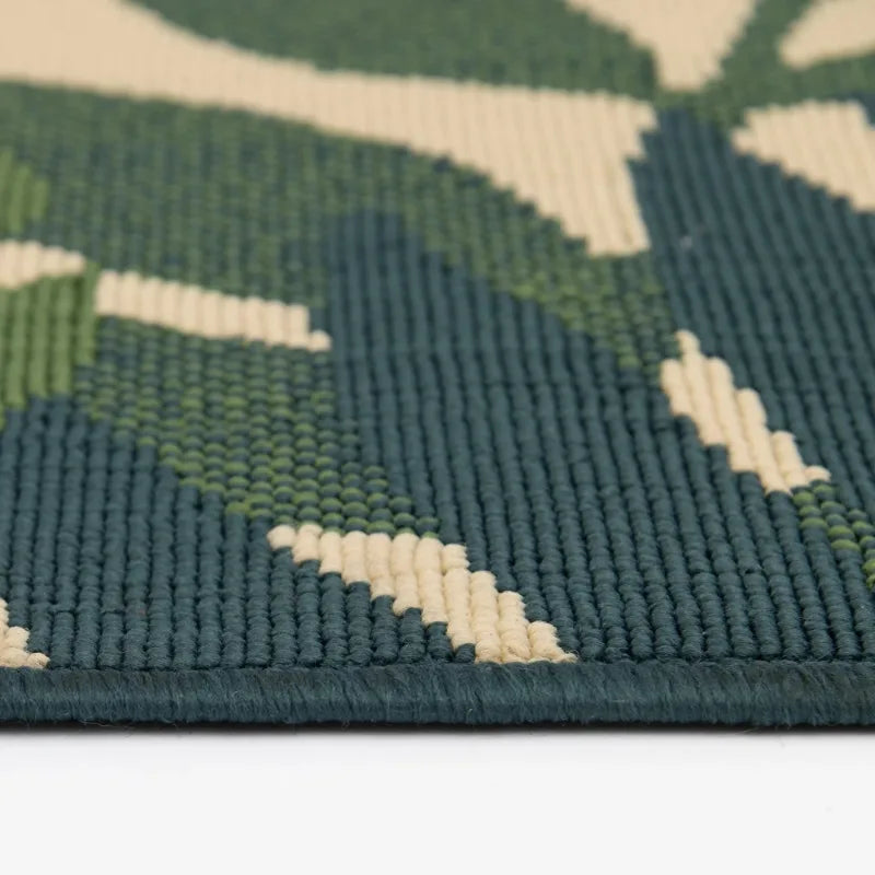 7'x10' Pink Palm Outdoor Rug