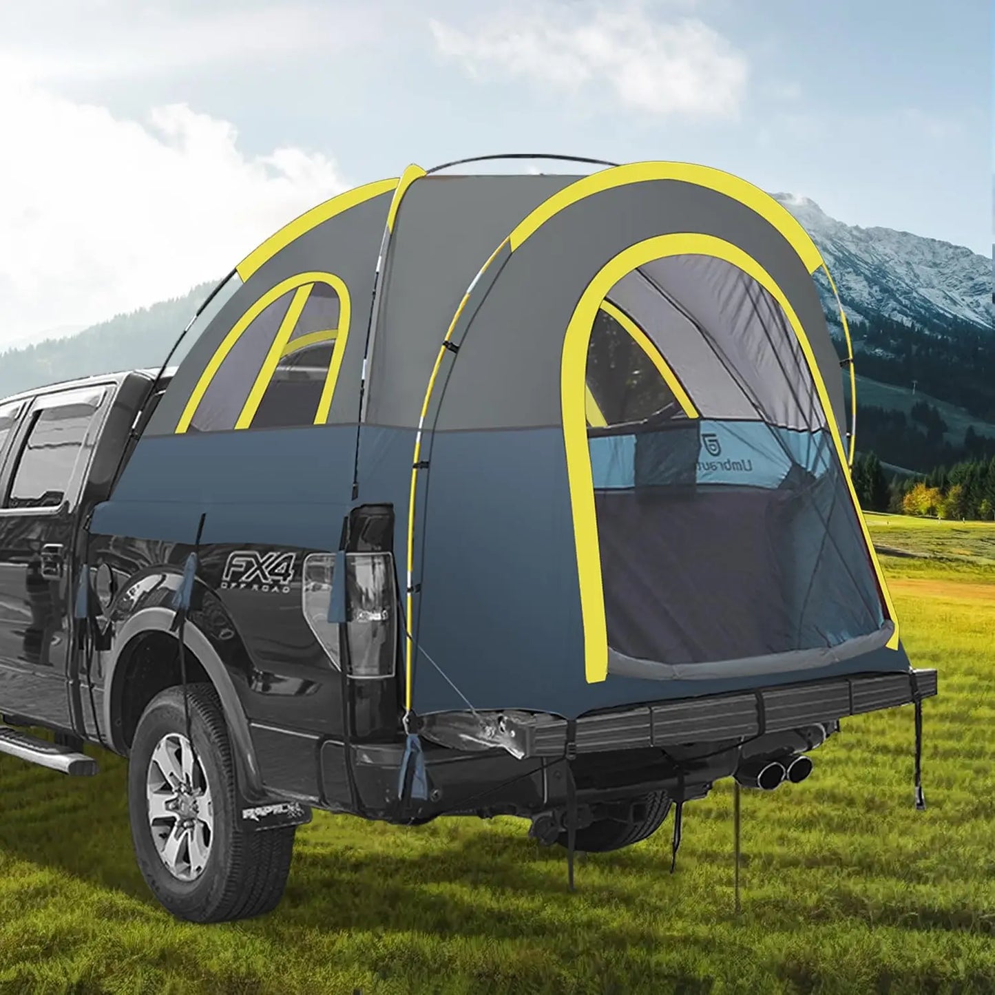 Truck Bed Tent PU3000mm RainProtection Pickup Truck Tents, Easy Set-up For 2 Person, Fits Full Size Short Bed, 5.5-5.8ft/ 6.4-6.