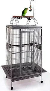 Large Elegant Wrought Iron Play Top Bird Parrot Cage for Small Quaker Amazon Parrot Cockatiel Sun Green Cheek Conure Dove Cockat